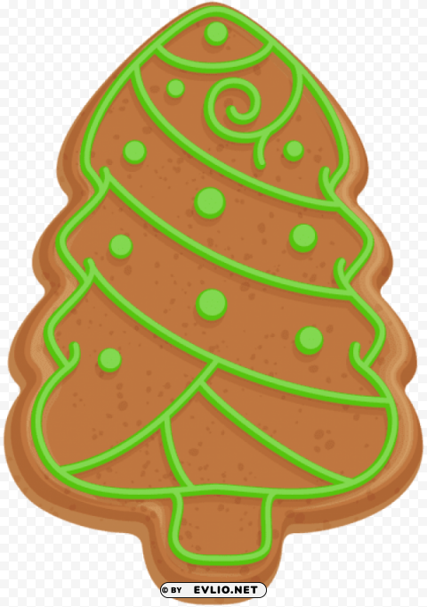 gingerbread xmas tree cookie Free download PNG with alpha channel
