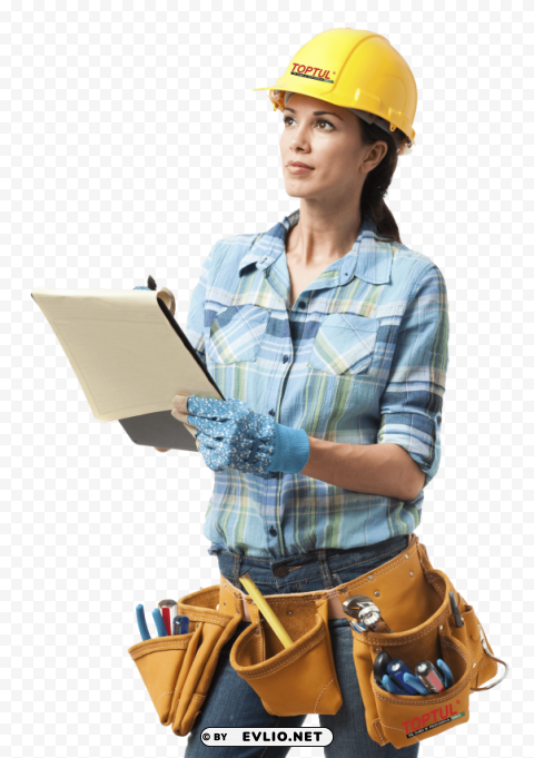 industrail worker female PNG without watermark free