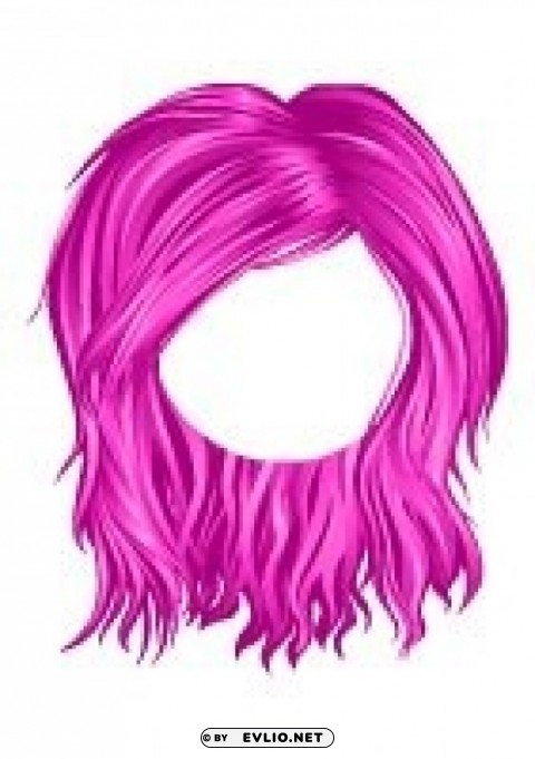 monaco messy hair pink PNG graphics with alpha transparency broad collection