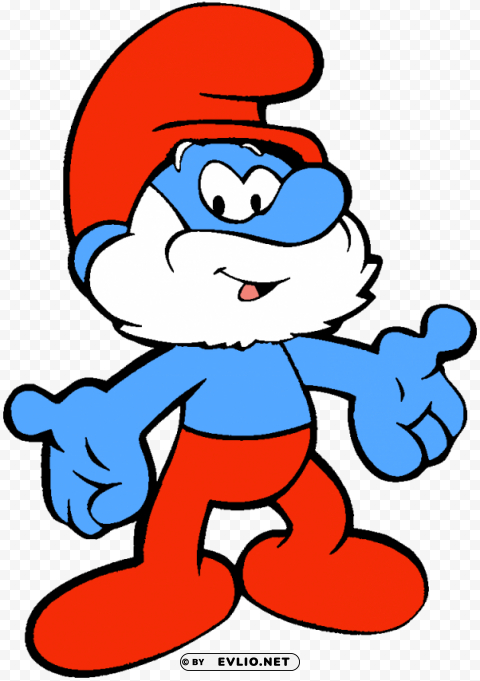 papa smurf Isolated Graphic on Transparent PNG clipart png photo - 32cd54d0
