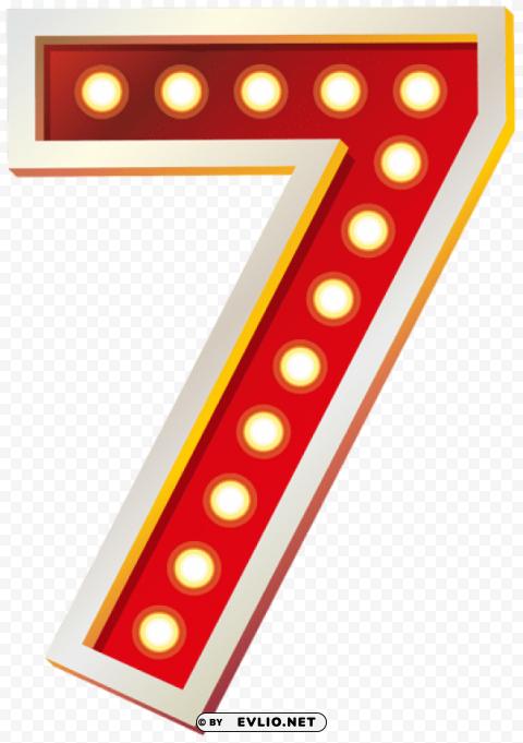 red number seven with lights Free PNG images with transparency collection