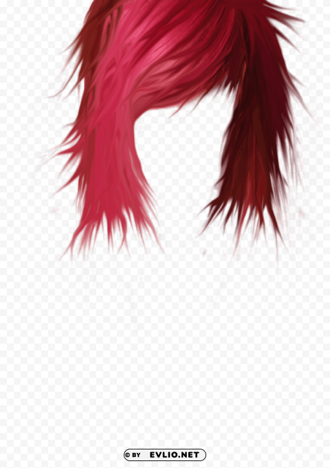 women hair pink PNG Graphic with Clear Background Isolation
