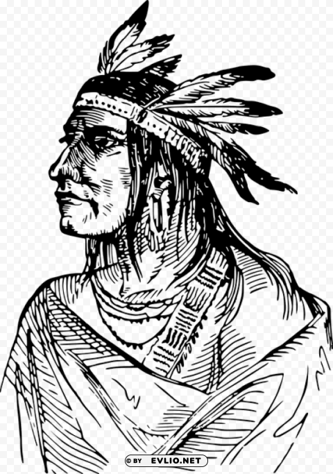 american indians Isolated Illustration with Clear Background PNG