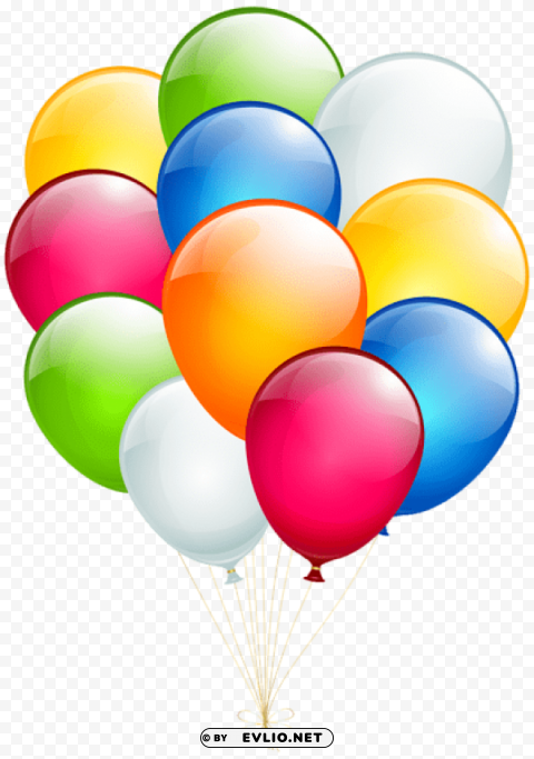 balloons PNG transparent design diverse assortment