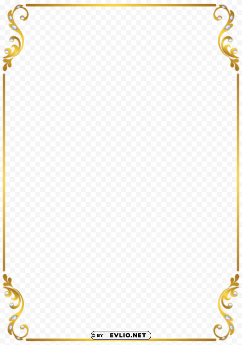 border frame gold PNG transparent backgrounds