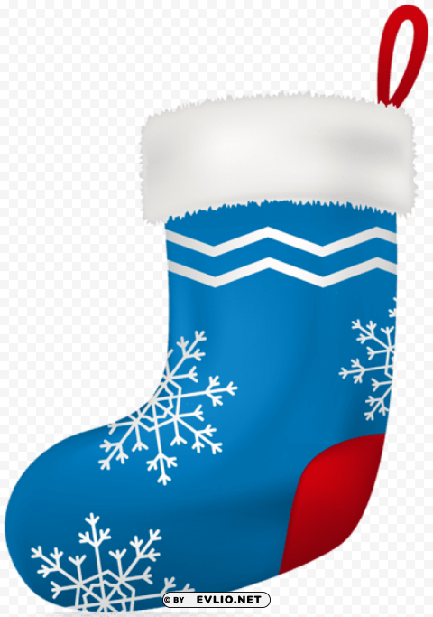 christmas blue stocking Isolated Icon in HighQuality Transparent PNG