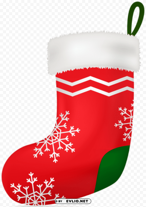 christmas red stocking Isolated Graphic with Transparent Background PNG