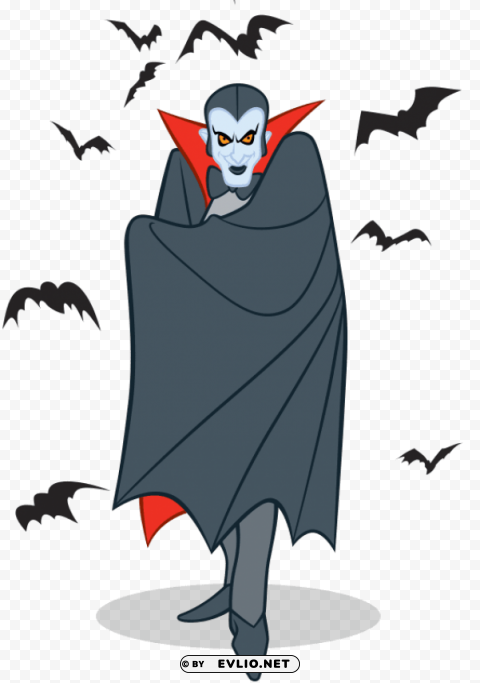 Dracula And Bats Isolated Subject In Transparent PNG Format