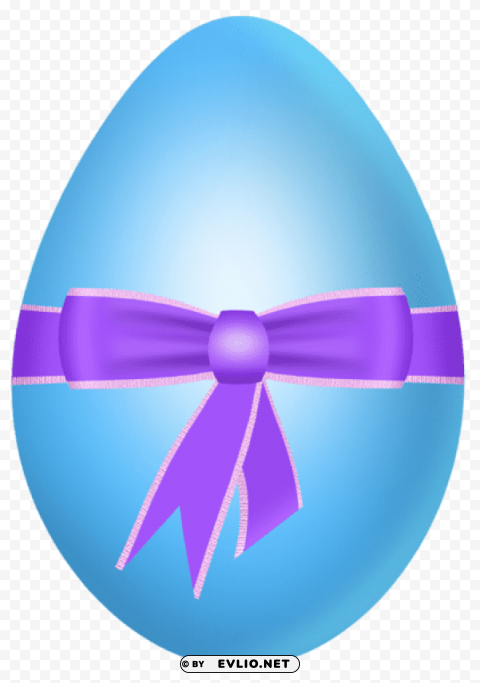 easter blue egg with purple bowpicture PNG for digital art