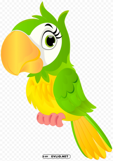 parrot cartoon Transparent Background PNG Isolated Icon
