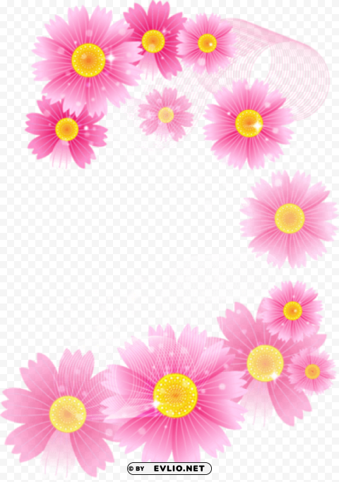 pink flowers full Free transparent PNG