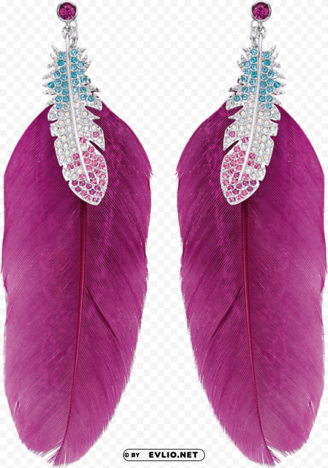 feather earrings PNG files with transparency
