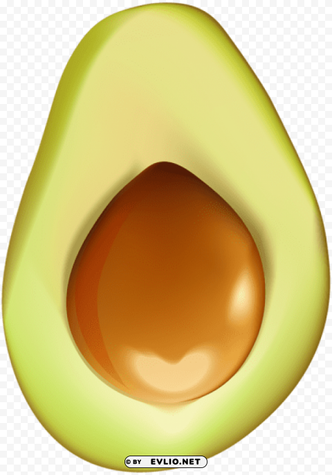 Half Avocado Transparent PNG Image