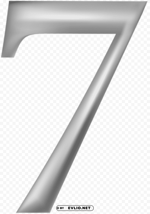 number seven grey PNG images without BG