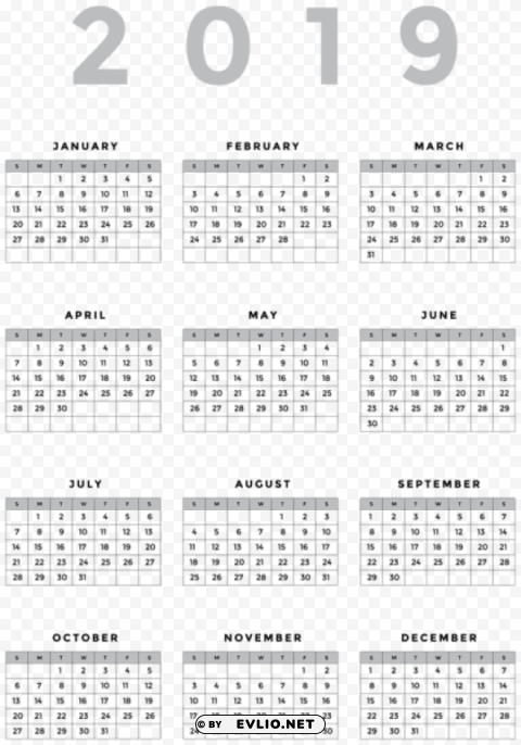 2019 calendar PNG clear background PNG Images e9a7ac9c