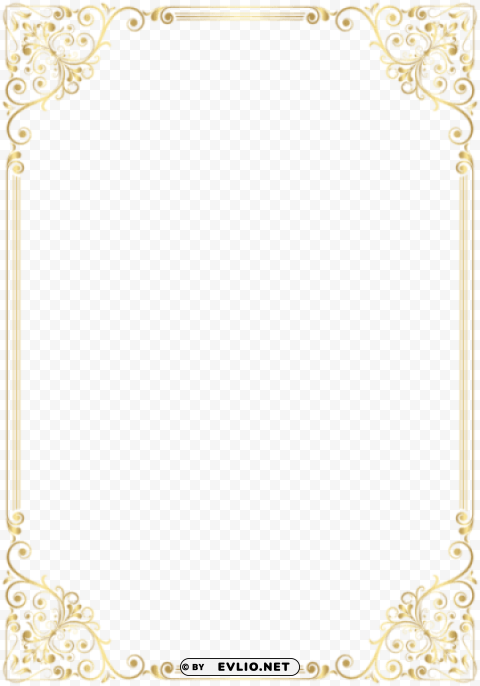 elegant gold page borders Isolated Graphic on Transparent PNG PNG transparent with Clear Background ID 816e58dd