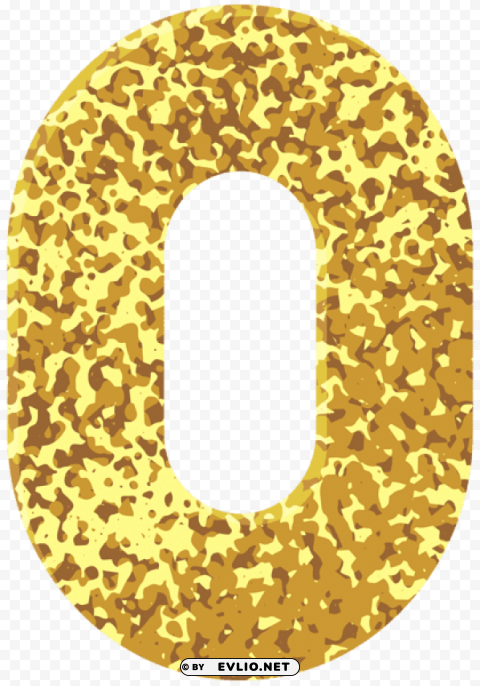 gold style number zero PNG files with alpha channel