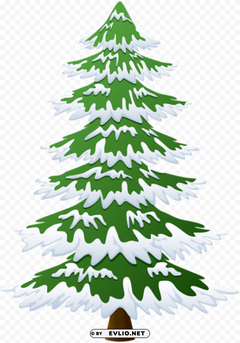snowy pine tree PNG for Photoshop