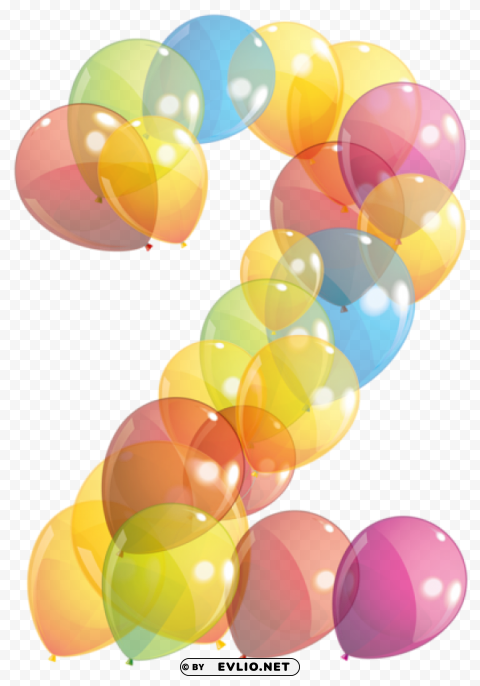 transparent two number of balloons Clear background PNG clip arts