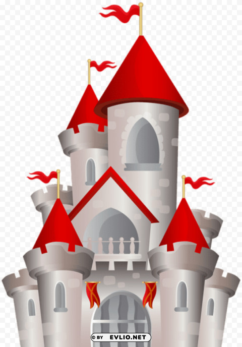 castle Isolated Element in Transparent PNG