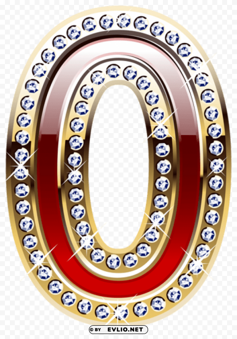 gold and red number zero PNG images with transparent layer