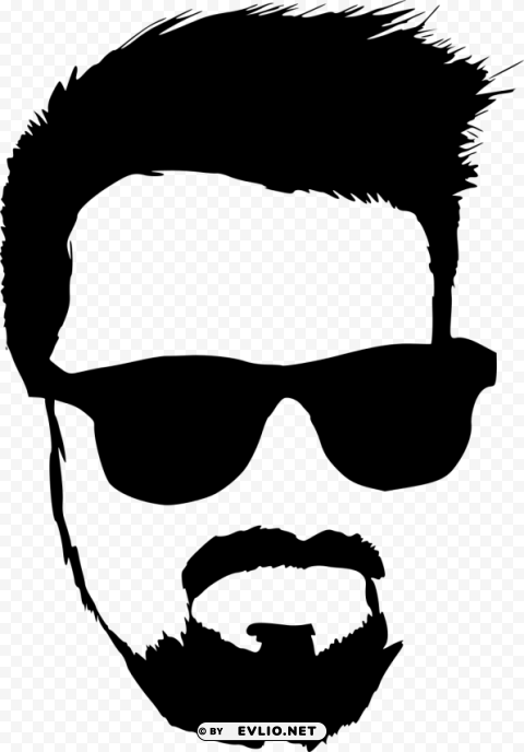 Transparent hipster with sunglasses silhouette PNG high resolution free PNG Image - ID 3349c19d