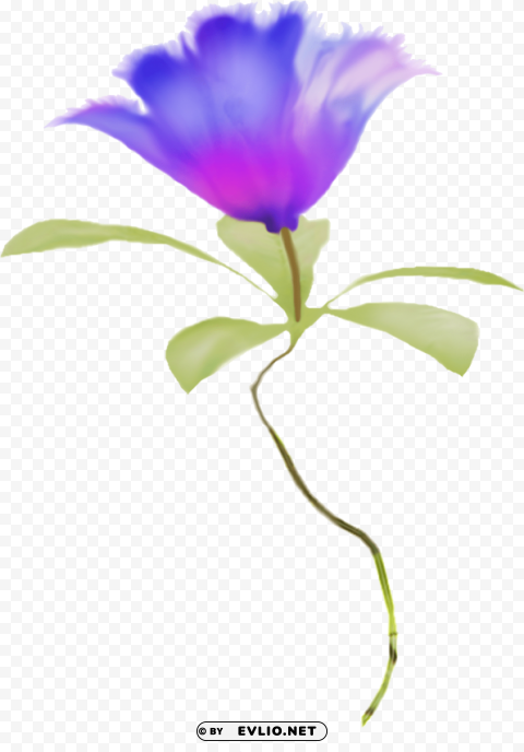 watercolor flower blue flowers border PNG file with alpha PNG transparent with Clear Background ID 9770fa7d