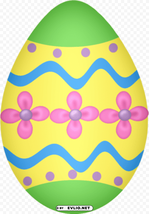 green and yellow easter egg PNG files with clear background variety