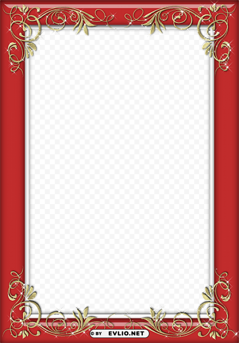 holiday red frame Transparent background PNG clipart