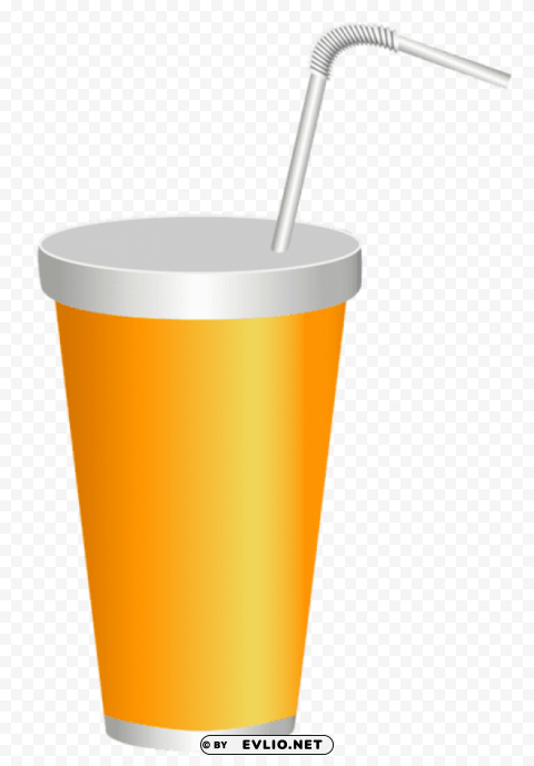 yellow plastic drink cup PNG Image with Isolated Artwork