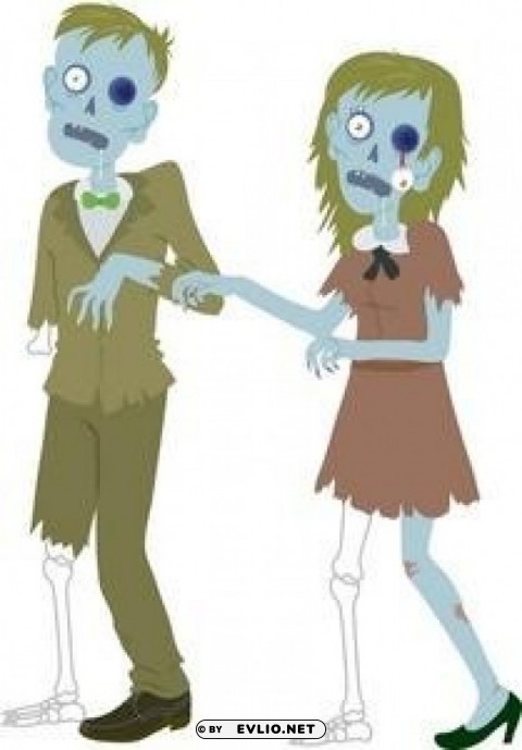 zombie image man and woman halloween costumes PNG images for advertising
