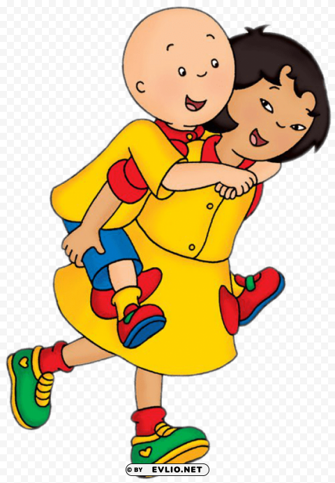 caillou on sarah's back PNG files with no backdrop pack