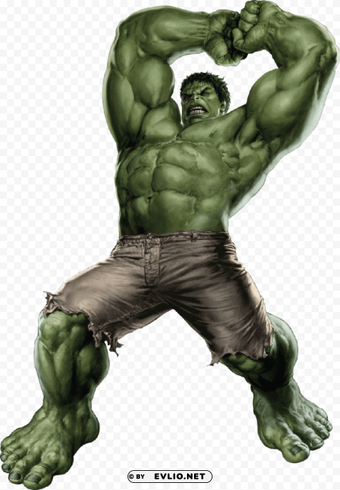 hulk destroy Isolated Artwork on Clear Background PNG clipart png photo - d9e51260