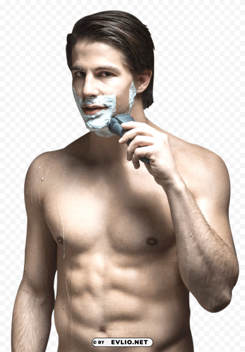 Man using Beard Shaver PNG files with no background assortment