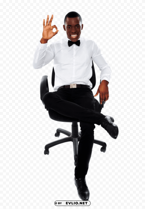 men pointing perfect symbol PNG with Clear Isolation on Transparent Background