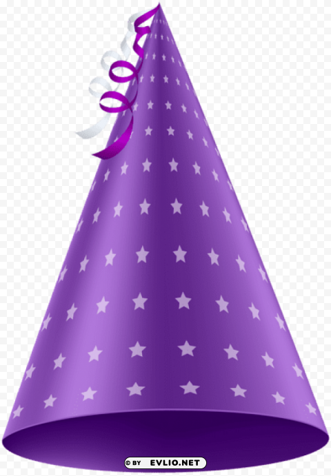 purple party hat Transparent Background Isolated PNG Illustration