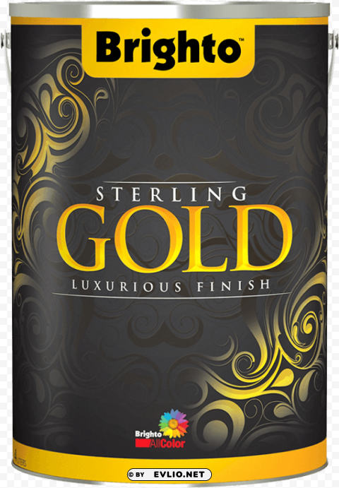 sterling gold brighto paint CleanCut Background Isolated PNG Graphic
