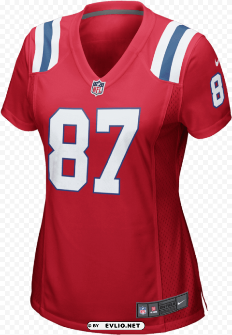 womens red patriots jersey PNG with clear background set