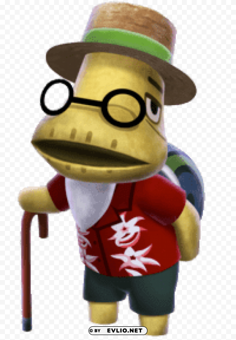 animal crossing tortimer Isolated Character in Clear Transparent PNG