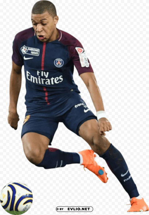 Kylian Mbappé Clear Background Isolation In PNG Format