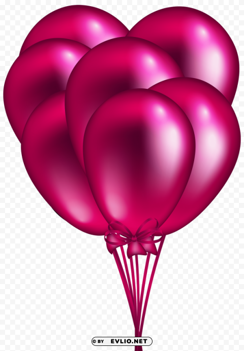 pink balloon bunch PNG Image Isolated with Clear Background
