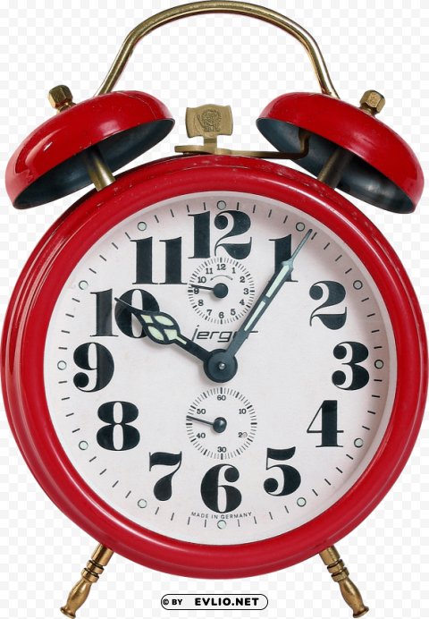 red alarm clock PNG Image Isolated with Clear Transparency