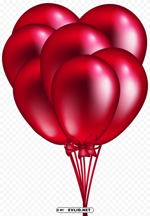 red balloon bunch Free transparent PNG clipart png photo - cb018df1