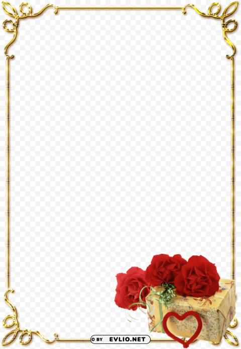 bordas rosas vermelhas Isolated Element with Transparent PNG Background
