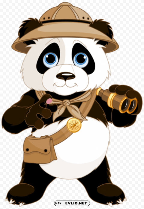 cute panda Transparent PNG Illustration with Isolation