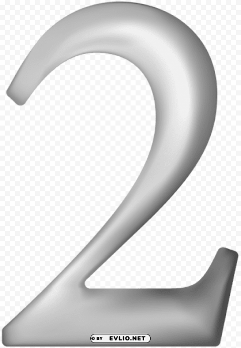 number two grey PNG images with transparent elements pack