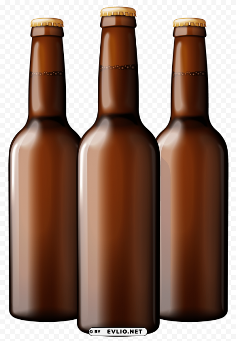 Brown Beer Bottles PNG Images With Transparent Backdrop