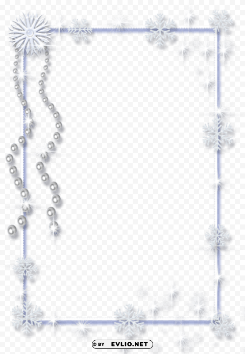 large christmasice photo frame with pearls PNG images with transparent canvas compilation
