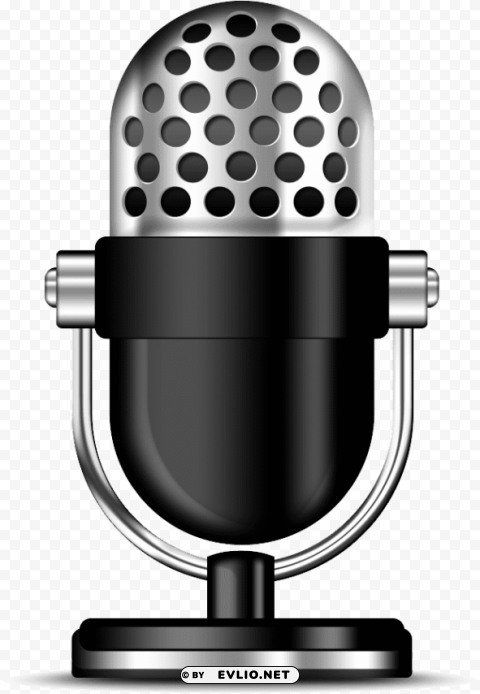 microphone ClearCut Background Isolated PNG Design