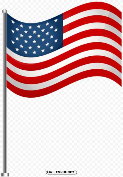 usa waving flag transparent PNG pictures without background